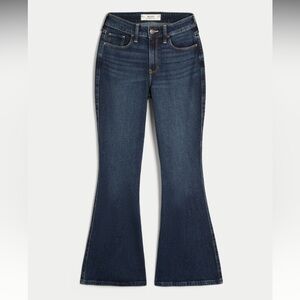 Hollister High-Rise Dark Wash Flare Jeans Regular